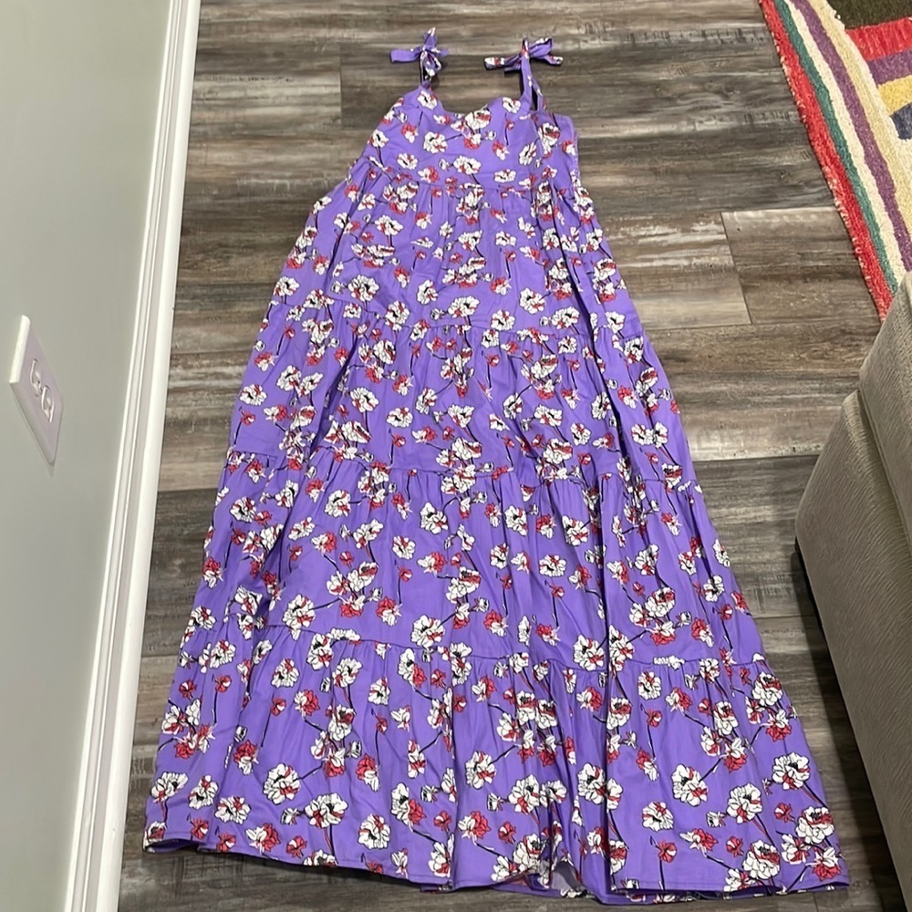 SLV Sur la Vague Florence purple floral maxi dress - Picture 2 of 6